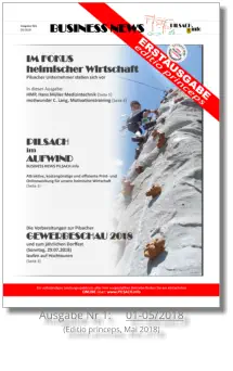Ausgabe Nr 1:	01-05/2018 (Editio princeps, Mai 2018)